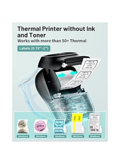 phomemo M110 Label Makers, Barcode Label Printer Bluetooth Portable Thermal Printer for Small Business, Address, Logo, Clothing, Mailing, Sticker Printer for Phones & PC, Black  - Image 4