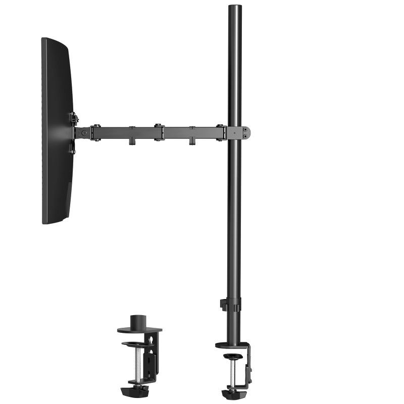 Pholiten Extra Tall Single Monitor Desk Mount Stand with 315inch Pole for 13 to 32 inch ScreensFully Adjustable Monitor Arm Mount for DeskHolds up to 22lbs