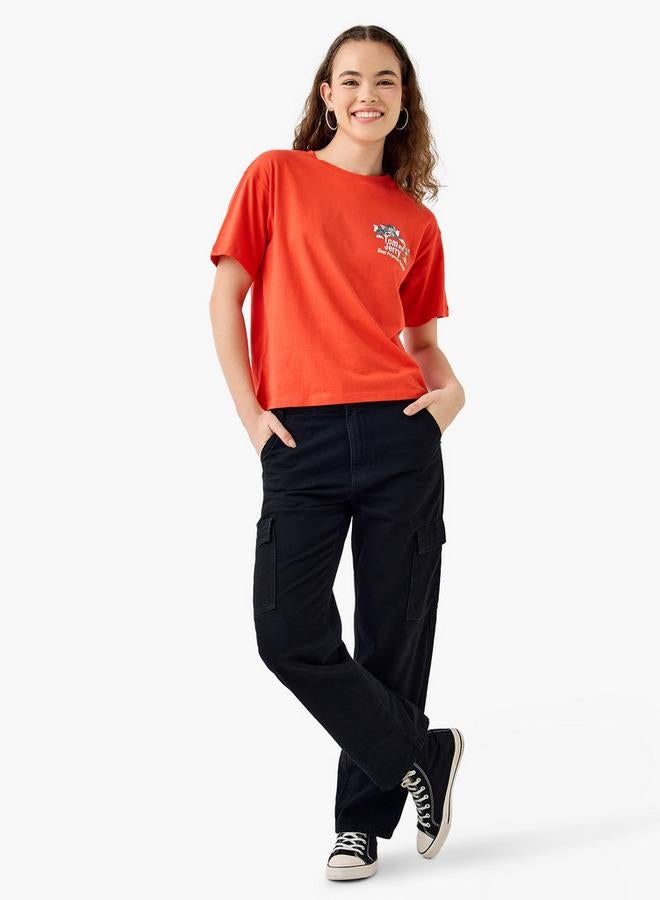 اس بي كاركترز تيشيرت توم وجيري قصير بطبعة - Image 2