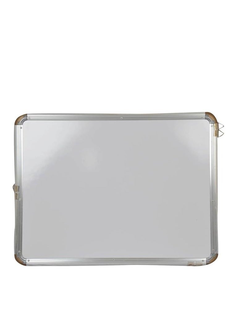 Magnetic Double Sided White board , Chalkboard, Blackboard, Dry Wipe Message Bulletin Board  for Home Office School (40X30cm, ALUMINIUM Frame)