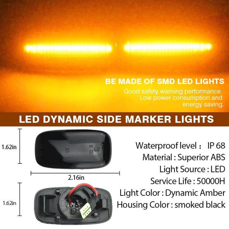 1 Pair Front Fender Marker Lights LED Compatible with Nissan Models - Image 2