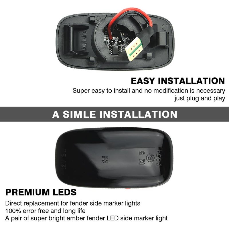 1 Pair Front Fender Marker Lights LED Compatible with Nissan Models - Image 4