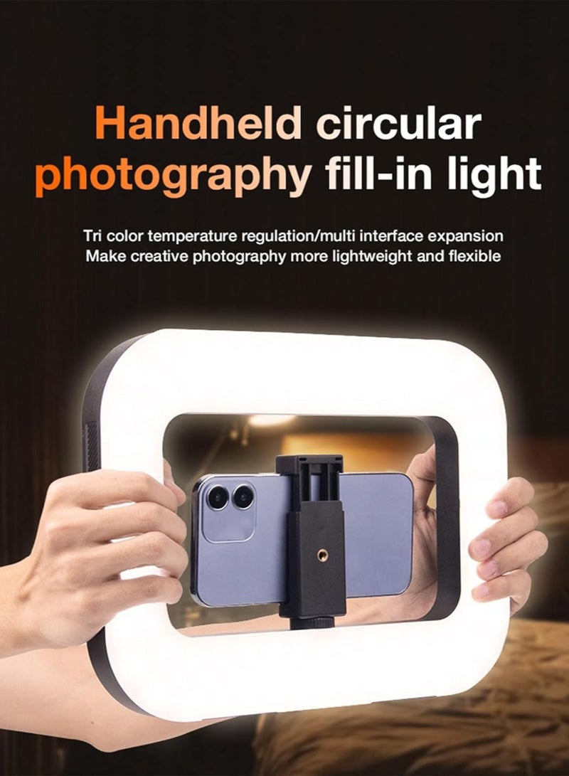 NeePho Video shooting kit with ring light – handheld camera and smartphone stabilizer with adjustable lighting for outdoor shooting, vlogging, TikTok, YouTube, Instagram, Snapchat, and makeup - Image 2