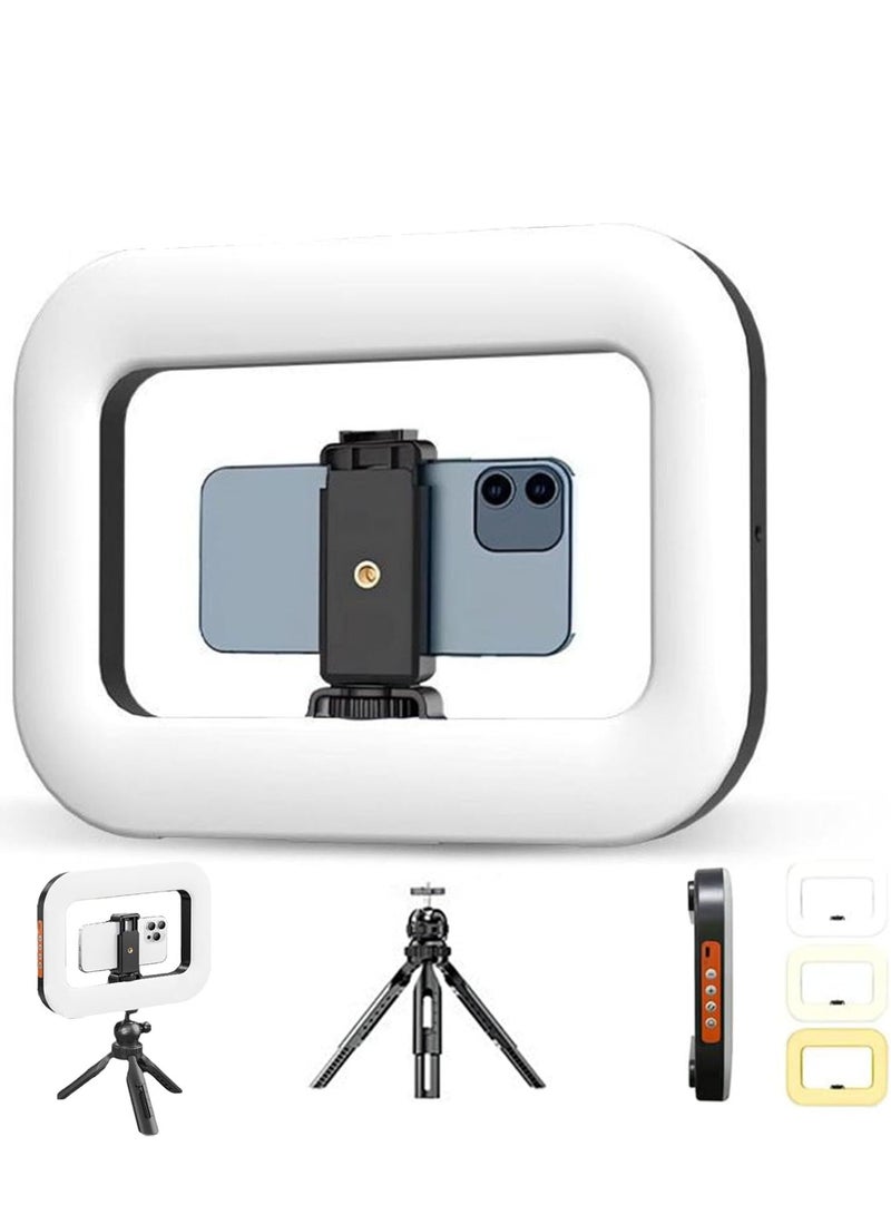 NeePho Video shooting kit with ring light – handheld camera and smartphone stabilizer with adjustable lighting for outdoor shooting, vlogging, TikTok, YouTube, Instagram, Snapchat, and makeup - Image 1