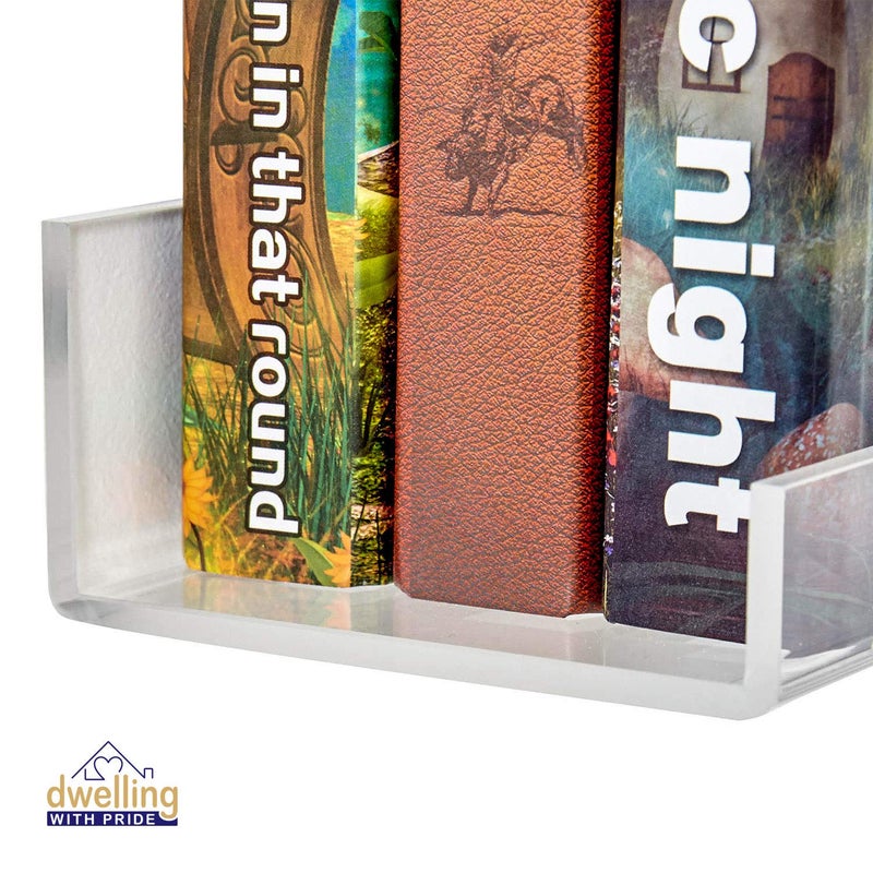 Dwelling With Pride Acrylic Shelf 36 Inch (2Pack) - Acrylic Bookshelf for Toys & Books - Spice Rack & Floating Display - Acrylic Floating Shelves for Makeup & Cosmetic Product - Clear Acrylic Shelf for Books & Magazines - Image 4