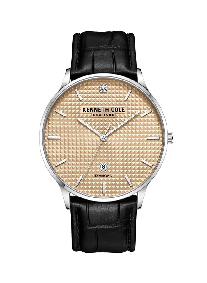 كينيث كول نيو يورك Kenneth Cole New York Watch For Men With Black Genuine Leather Strap 3 ATM - KCWGB2233501
