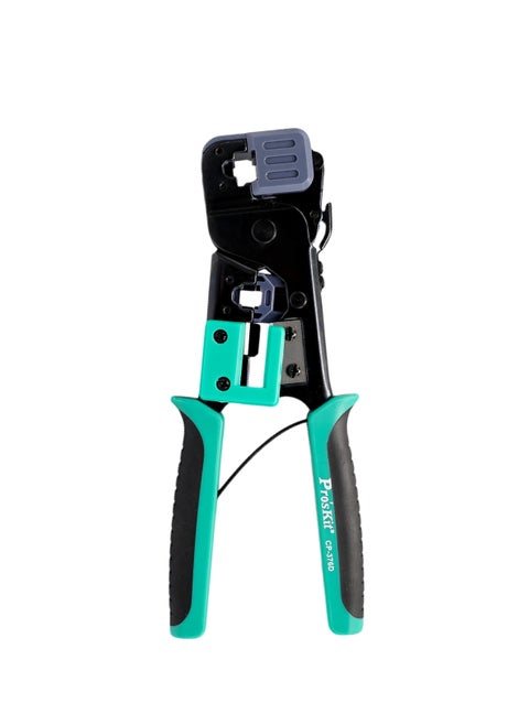 Modular Crimping Tool designed for crimping RJ-45 and RJ-11 connectors.