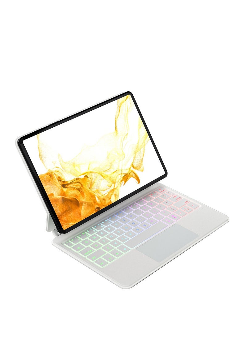 General - Galaxy Tab S9+ 12.4"/ Tab S9 FE+ 12.4"/ Tab S8+12.4"/ Tab S7+12.4"/ Tab S7 FE 12.4" Keyboard Case with Backlit Touchpad Floating Cantilever Stand - Image 1