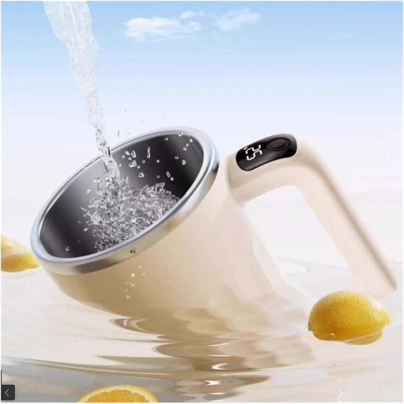 Self Stirring Cup, 400ML Automatic Stirring Cup Rechargeable Coffee Electric Mixer 316 Stainless Steel Rotating Mug Milk Magnetic Mixing for Coffee, Milk(Black) - Image 3