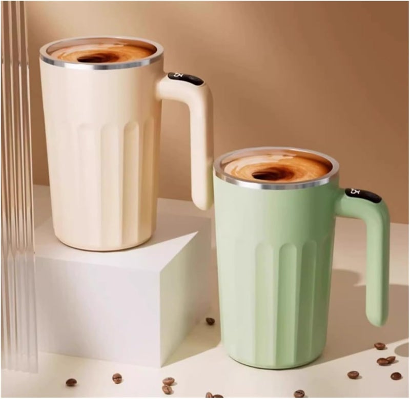 Self Stirring Cup, 400ML Automatic Stirring Cup Rechargeable Coffee Electric Mixer 316 Stainless Steel Rotating Mug Milk Magnetic Mixing for Coffee, Milk(Black) - Image 5