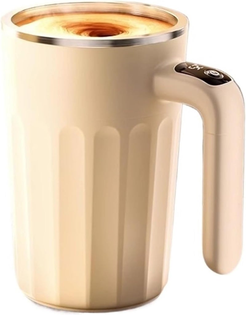 Self Stirring Cup, 400ML Automatic Stirring Cup Rechargeable Coffee Electric Mixer 316 Stainless Steel Rotating Mug Milk Magnetic Mixing for Coffee, Milk(Black) - Image 1