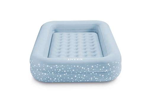 Intex 66810FL Inflatable Kidz Travel Bed Set, Includes Hand Pump and Carry Bag, Removable Mattress, Quick Inflation, Indoor Use, 42in x 66in x 10in, Blue with Star Print Frame - Image 4