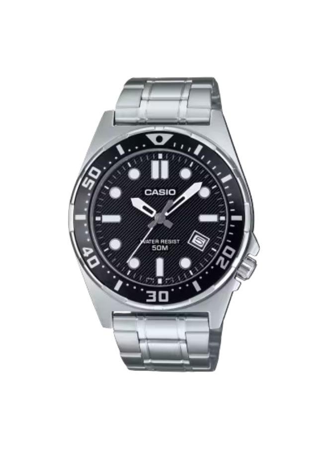 CASIO Men's Analog Display Watch With Silver Stainless Steel Strap - MTD-135D-1AVDF  - Image 1