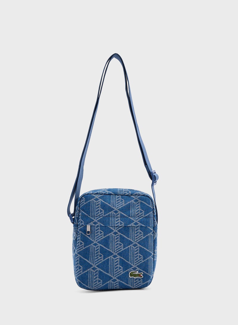 LACOSTE Logo Zip Over Crossbody  - Image 1