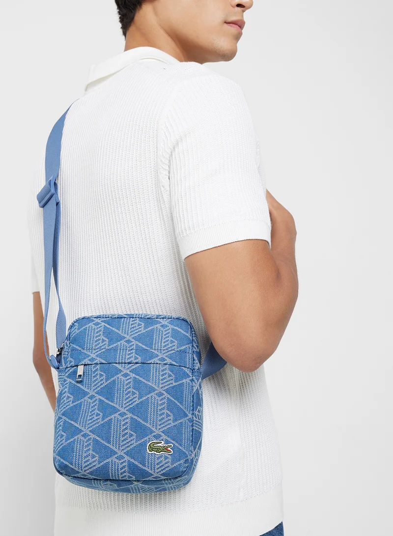 LACOSTE Logo Zip Over Crossbody