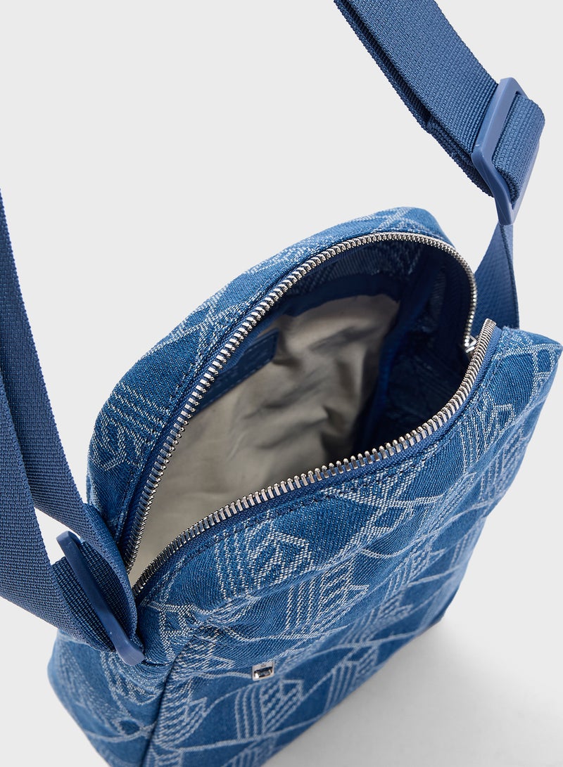 LACOSTE Logo Zip Over Crossbody  - Image 5