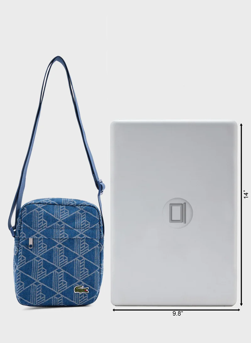 LACOSTE Logo Zip Over Crossbody