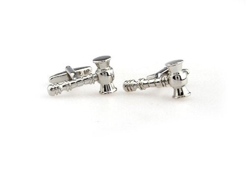 MRCUFF Law Gavel Mallet Judge Lawyer Mason Pair Cufflinks in a Presentation Gift Box & Polishing Cloth - Image 3