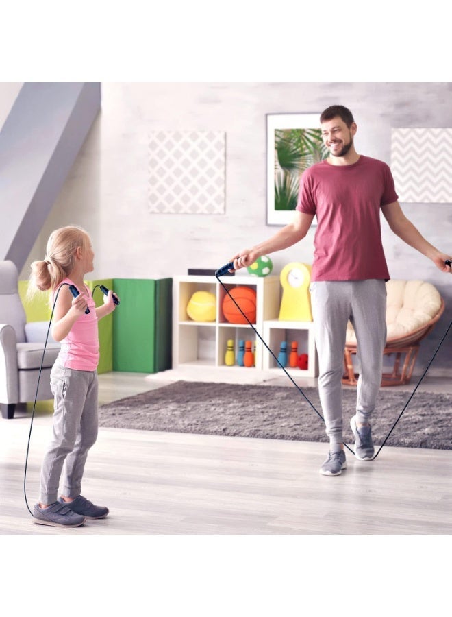 Adjustable Jump Rope for Men, Women and Kids Fitness Exercise with Non-Slip Sponge Handles (Multicolor) - Image 3