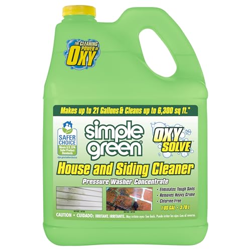 simple green Oxy Solve House and Siding Pressure Washer Cleaner - Removes Stains from Mold & Mildew on Vinyl, Aluminum, Wood, Brick, Stucco - Concentrate 1 Gal. - Image 1