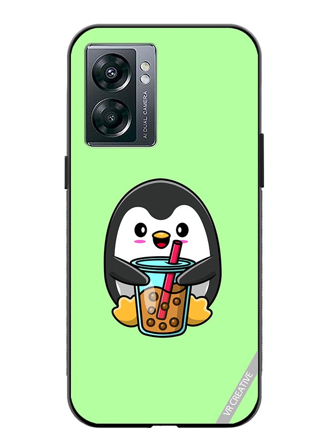 VR CREATIVE - Protective Case Cover For Oppo A57 5G Penguin Cola Design Multicolour - Image 1