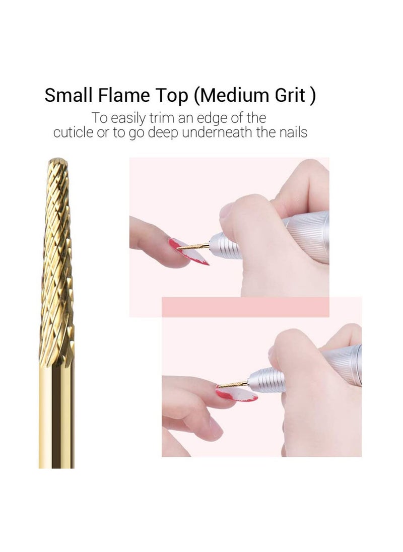 SYOSI - Nail Drill Bits Ceramic Bit Set for Acrylic Gel Nails 7 Pcs 3/32 Inch File Bits Cuticle Manicure Pedicure Nails Down Removing Tools - Image 1