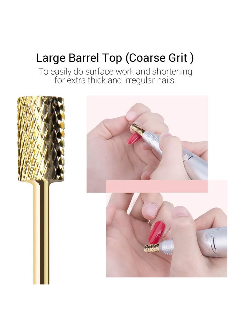 SYOSI - Nail Drill Bits Ceramic Bit Set for Acrylic Gel Nails 7 Pcs 3/32 Inch File Bits Cuticle Manicure Pedicure Nails Down Removing Tools - Image 1