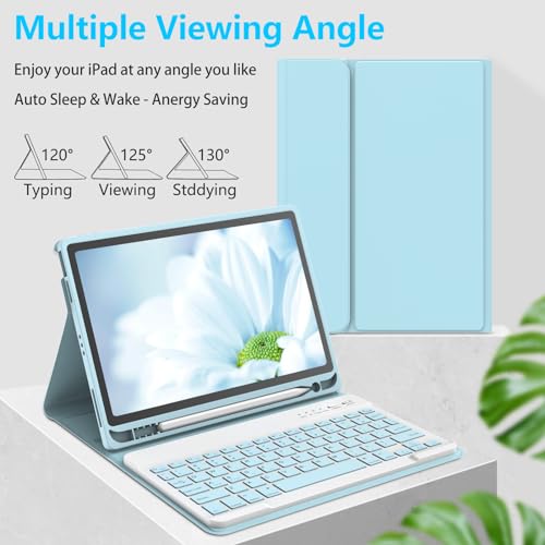 TaIYanG Keyboard Case for iPad Air 11-inch M2 2024/ Air 5th/ 4th Generation- Detachable Bluetooth Keyboard Case with Pencil Holder - Flip Stand Cover for iPad Air 11" M3/M2 (2025/2024)/Air 5 2022/Air 4 2020 - Image 3