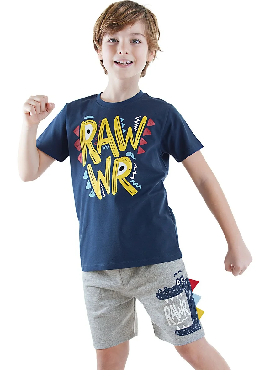 Denokids Rawr Boy T-Shirt Shorts Set