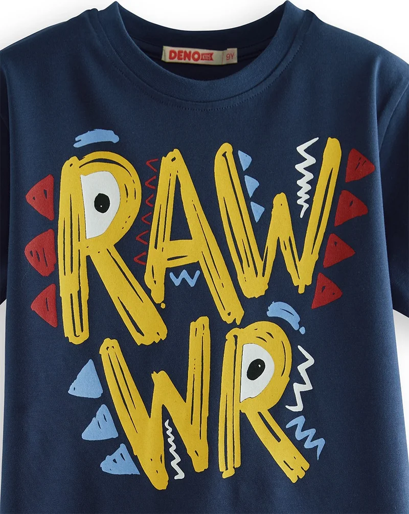 Denokids Rawr Boy T-Shirt Shorts Set
