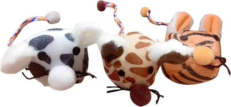 Cat Interactive Toys 3 Pcs, Funny Catnip Toy, Creative Kitten Bite Toy Cat Mouse - Image 1