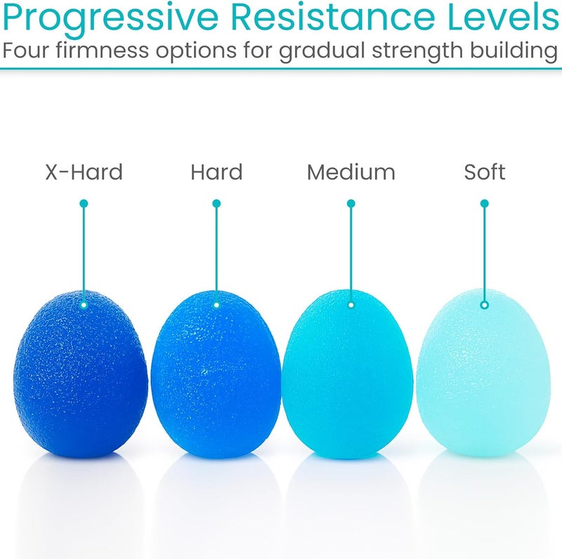 Vive Squeeze Balls for Hand Therapy Set 4 Pack  Grip Strengthener Occupational Exercise Equipment for Arthitis Parkinsons Stroke Carpal Tunnel Recovery  Stress Relief Massage Putty Finger Toy - Image 4