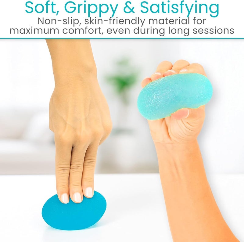 Vive Squeeze Balls for Hand Therapy Set 4 Pack  Grip Strengthener Occupational Exercise Equipment for Arthitis Parkinsons Stroke Carpal Tunnel Recovery  Stress Relief Massage Putty Finger Toy - Image 5