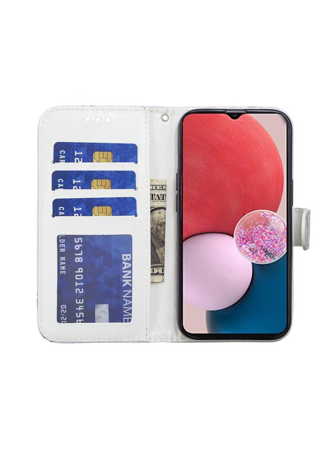 اس-توب جراب لهاتف Samsung Galaxy A13 4G، جراب هاتف جلدي قابل للطي أفقيًا بنمط مرسوم - Image 5