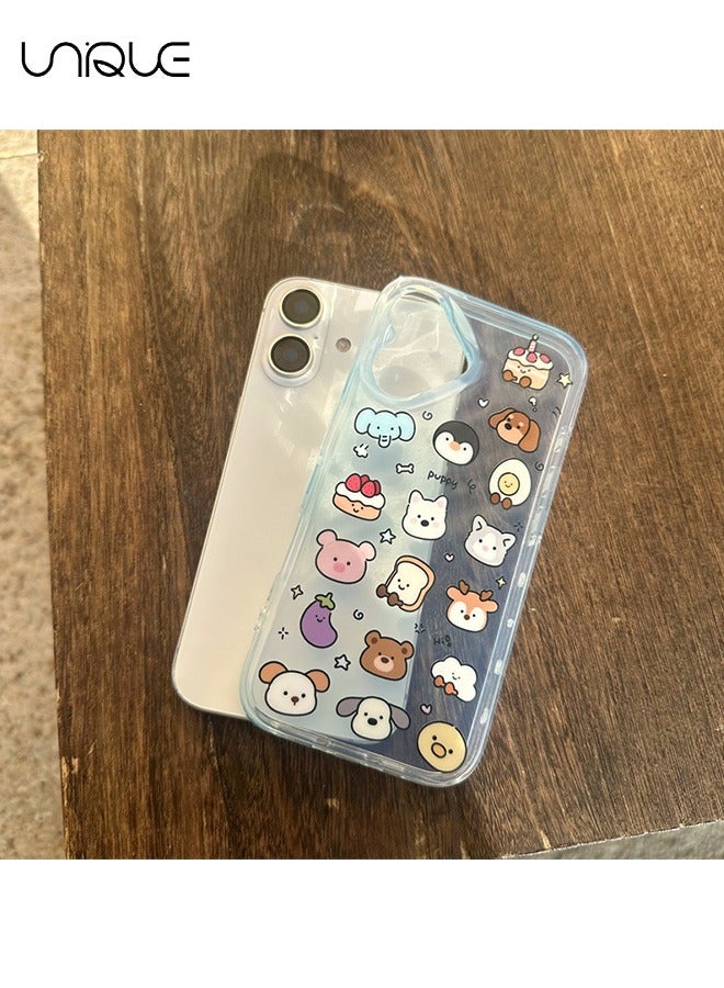 يونيك جراب هاتف ايفون 16 - جراب هاتف الجنة - جراب هاتف أزرق شفاف - جراب هاتف أنيق وبسيط - حماية من السقوط من مادة TPU - Image 3