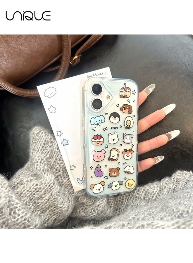 يونيك جراب هاتف ايفون 16 - جراب هاتف الجنة - جراب هاتف أزرق شفاف - جراب هاتف أنيق وبسيط - حماية من السقوط من مادة TPU - Image 5