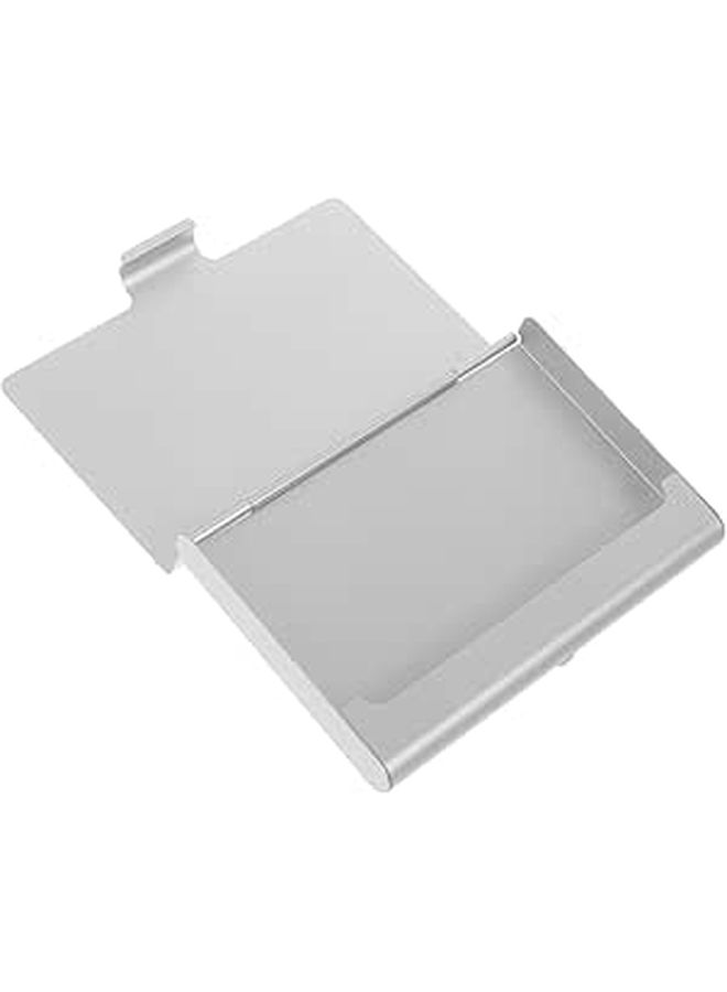 Thick Metal Business Card Holder Box Silver Name Card Organizer for Office Use - Image 1