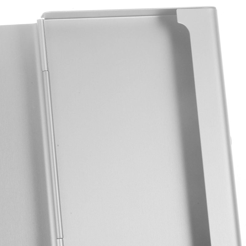 Thick Metal Business Card Holder Box Silver Name Card Organizer for Office Use - Image 4