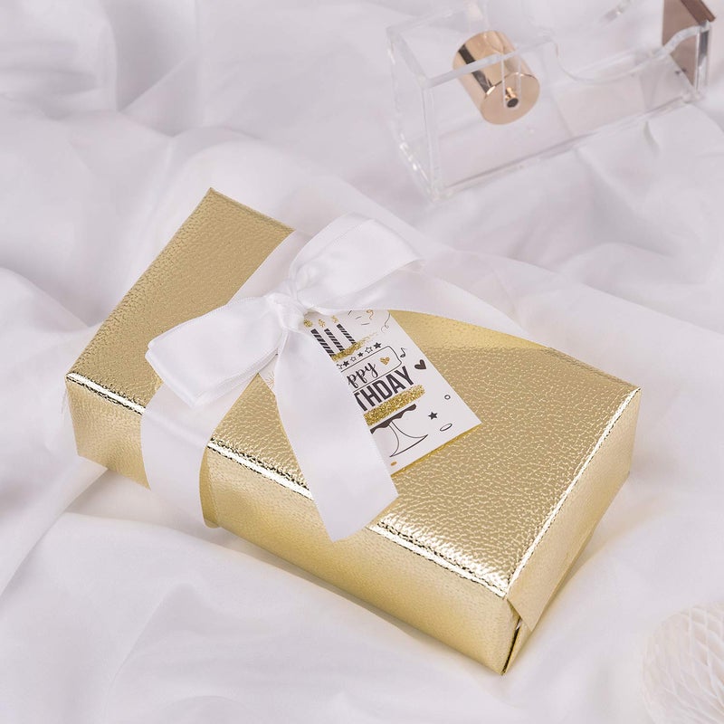 WRAPAHOLIC 30 Inch Gold Wrapping Paper Roll - Jumbo Roll Sparkle Gold for Birthday, Holiday, Wedding, Baby Shower Wrap - 30 inch x 16.5 feet - Image 3