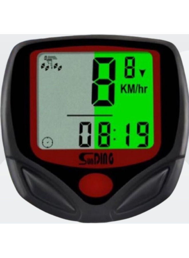 سان دينج ساندنق عداد السرعة والمسافة والزمن للدراجة ضد الماء و باضاءة ليلية و 16 ميزة مختلفة 46x46x19مم - Image 3