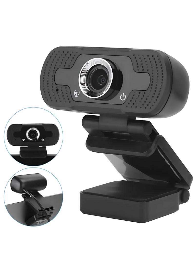 الآلة الصغيرة 1080p كاميرا USB | كمبيوتر سطح المكتب على الإنترنت كاميرا ويب | رائع لمكالمات الفيديو والاجتماعات والتسجيل | 1 حزمة - Image 4