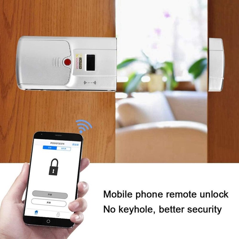 woobles Smart Door Lock, Keyless Smart Password Combination Remote Control Lock, Electronic Bluetooth Concealed Smart Remote Door Lock Home Indoor Security Access- - Image 3