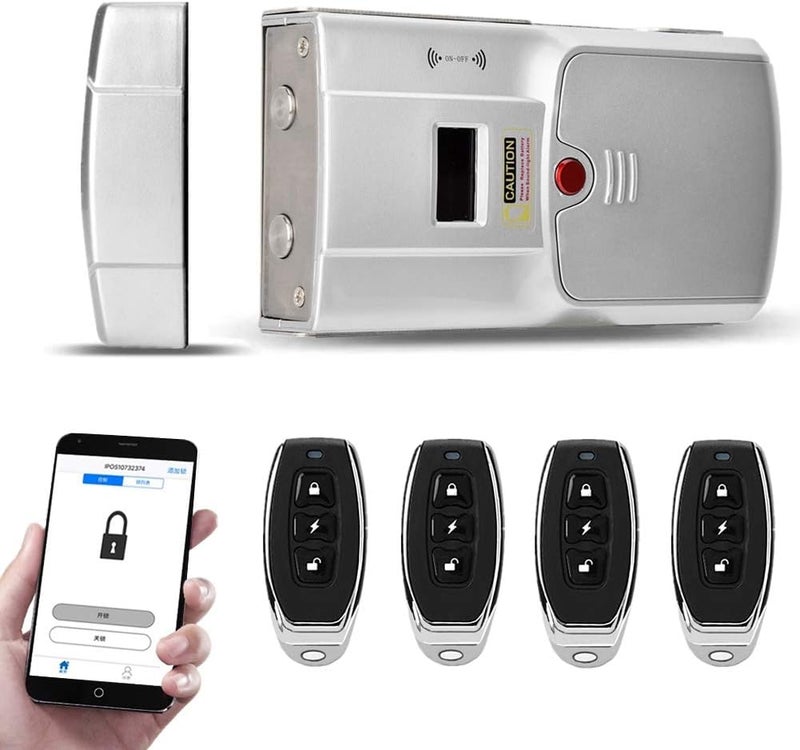 woobles Smart Door Lock, Keyless Smart Password Combination Remote Control Lock, Electronic Bluetooth Concealed Smart Remote Door Lock Home Indoor Security Access- - Image 1