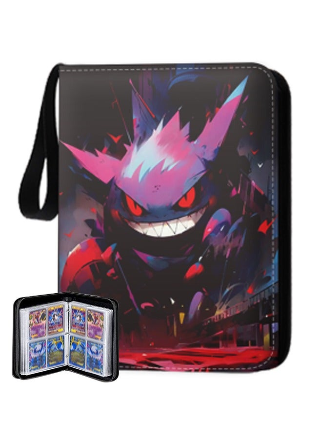 Fanski Card Binder for Cards Case With 50 Sleeves, 4 Pockets Up to 400 Trading Card Binder Removable Card Storage for Sports Trading Cards, TCG Game Card Collection Binder Album - Image 1