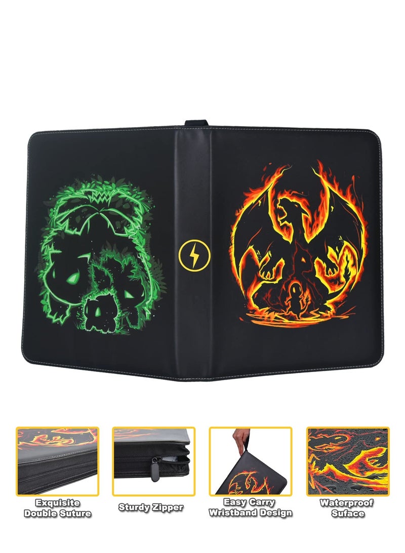 Fanski Card Binder for Cards Case With 50 Sleeves, 4 Pockets Up to 400 Trading Card Binder Removable Card Storage for Sports Trading Cards, TCG Game Card Collection Binder Album - Image 4