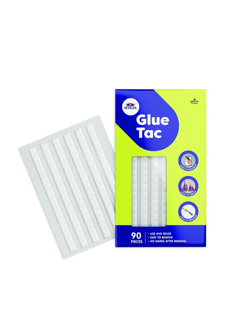 Pidilite Pidilite Fevicol Glue Tac 90Pcs 50G Reusable Removable Mouldable Glue For Decorating Crafting Organising Art Craft Easy To Tear Ideal For Kids Hobbyists School Projects Pack Of 3  - Image 2