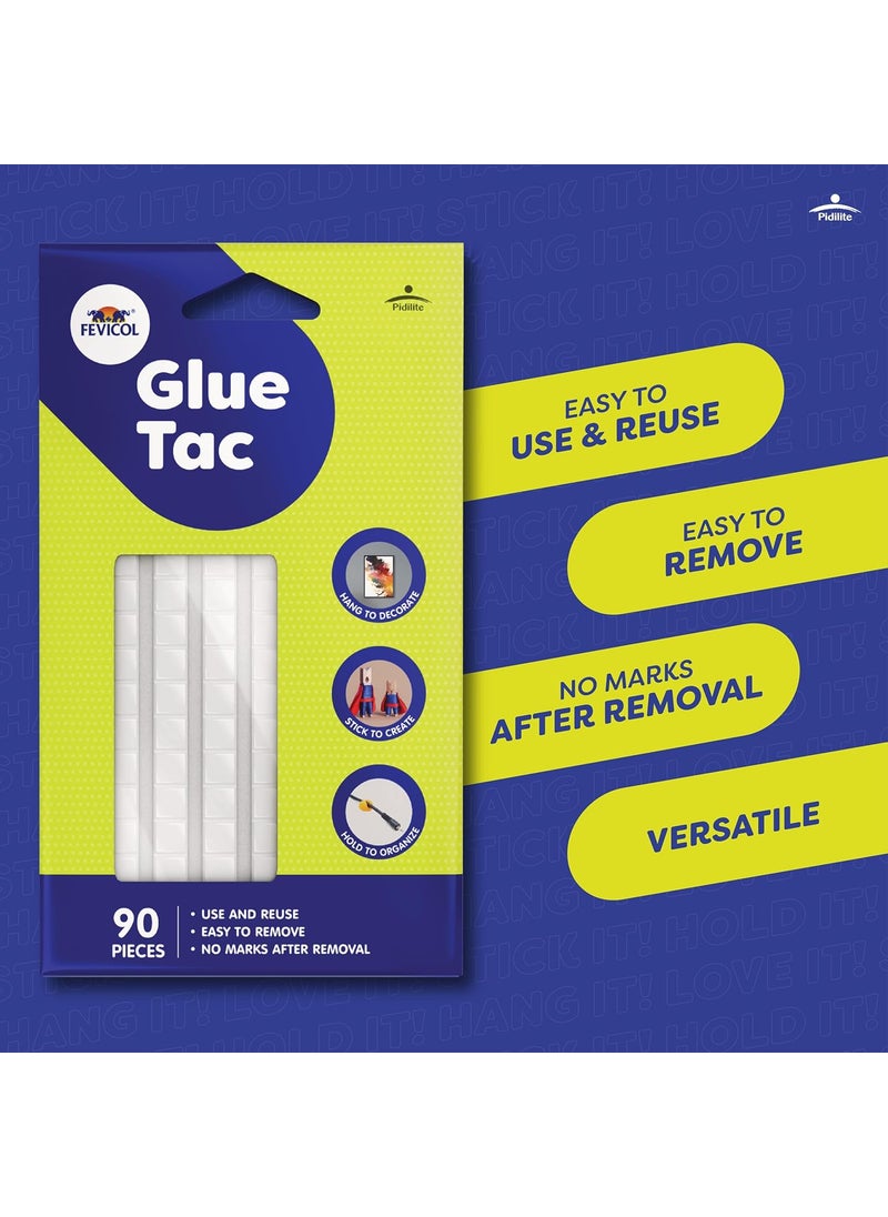 Pidilite Pidilite Fevicol Glue Tac 90Pcs 50G Reusable Removable Mouldable Glue For Decorating Crafting Organising Art Craft Easy To Tear Ideal For Kids Hobbyists School Projects Pack Of 3  - Image 3
