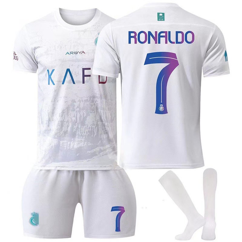 Generic Wholesale Miami Argentina 10 Messi Riyadh 7 Ronaldo Soccer Kits Riyadh second guest 7 with ball socks