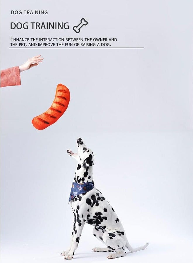 ألعاب صرير الكلاب 5 قطع من ألعاب مضغ الكلاب القطيفة المحاكاة للحيوانات الأليفة بما في ذلك أرجل الدجاج والخضروات والفواكه مع الصرير لألعاب تسنين الكلاب والقطط (متعدد) - Image 3