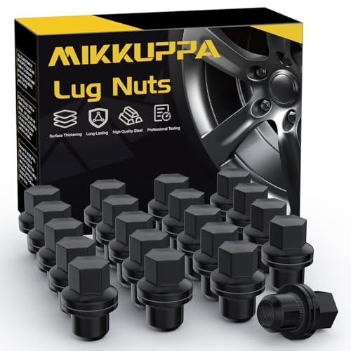 MIKKUPPA M14x1.5 Wheel Lug Nut - Replacement for Land Rover LR3 LR4 Range Rover Sport Discovery - 20pcs Black Closed End OEM Factory 1.81" Tall 0.87" Hex Lug Nuts - Image 1